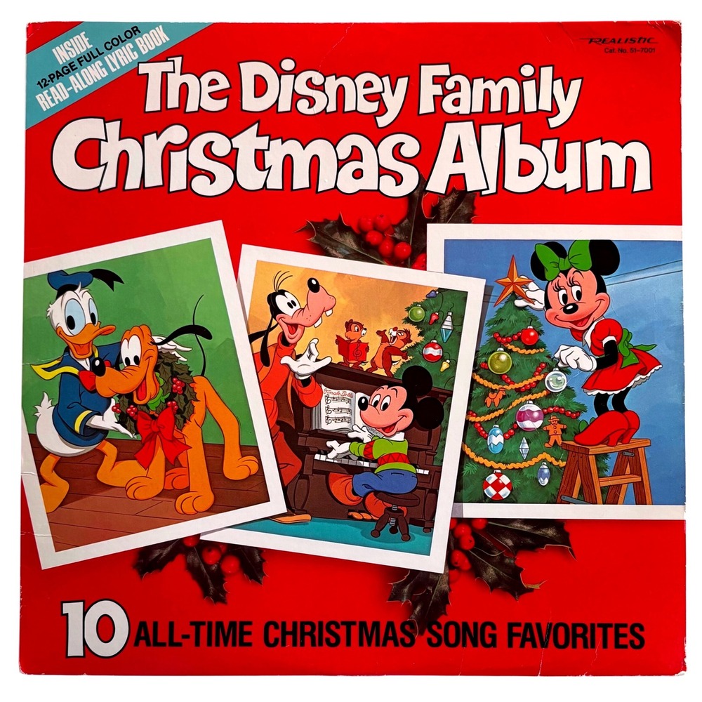 Disney Family Christmas Album Vinyl LP 1981 Disneyland Records 3518 Lyric Book